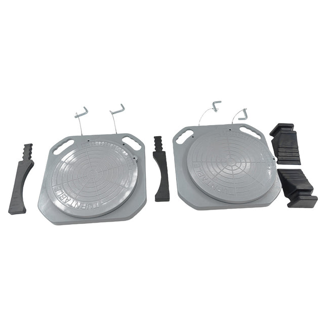 2 Pcs Car Front End Wheel Alignment Turntable Turn Plates With Transition Block Tool WATP-002-2PCS - Machter