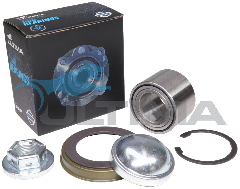 Rear Wheel Bearing Kit (R) Fits Ford WP/WQ, Mazda DY (Drum Unit) with ABS Ring and Cap WBK53A - Ultima