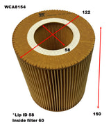 Air Filter A1673 Fits Mercedes WCA8154 - Wesfil