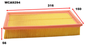 Air Filter A1288 Fits Ford WCA9294 - Wesfil