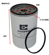 Diesel Fuel Filter Z1058 Fits Nissan WCF413 - Wesfil