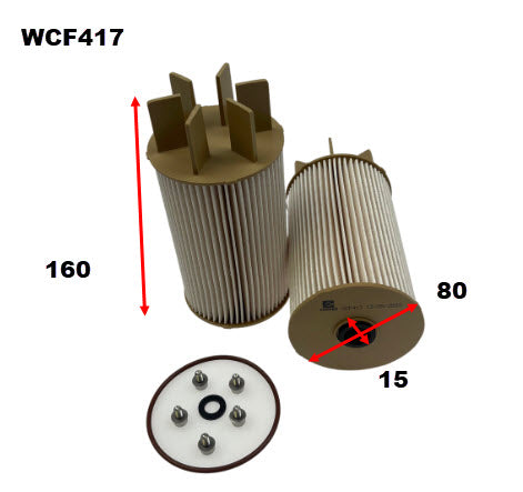 Diesel Fuel Filter Fits Nissan Fits Nissan WCF417 - Wesfil | Universal Auto Spares