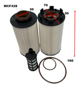 Diesel Fuel Filter Fits Mitsubishi Fits Mitsubishi WCF428 - Wesfil | Universal Auto Spares