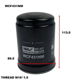 Diesel Fuel Filter Fits Hyundai Fits Hyundai WCF431NM - Wesfil | Universal Auto Spares