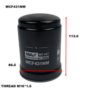 Diesel Fuel Filter Fits Hyundai Fits Hyundai WCF431NM - Wesfil | Universal Auto Spares