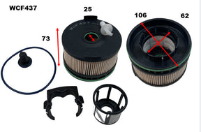 Diesel Fuel Filter Fits Mercedes WCF437 - Wesfil | Universal Auto Spares