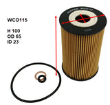 Oil Filter R2695P/R2709P Fits Hyundai WCO115 - Wesfil | Universal Auto Spares