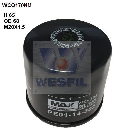 Oil Filter Fits Mazda WCO170NM - Wesfil | Universal Auto Spares