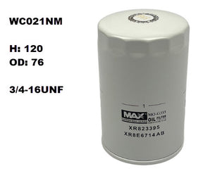 Oil Filter Z631 Fits Jaguar/Jeep WCO21NM - Wesfil