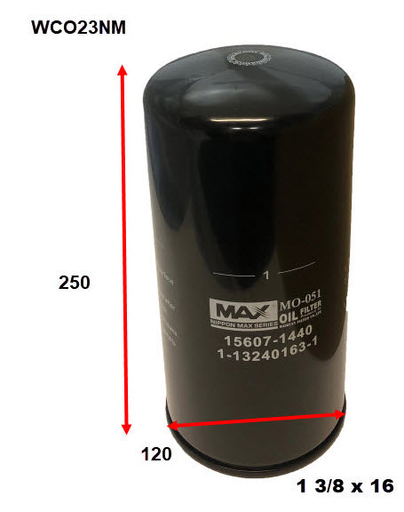 Oil Filter Z233 Fits Hino/Isuzu WCO23NM - Wesfil