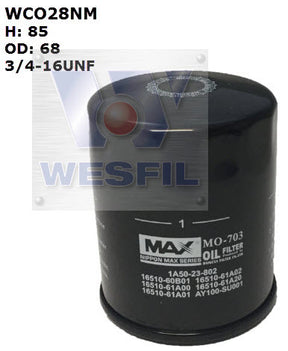 Oil Filter Z734 Fits Suzuki/Holden WCO28NM - Wesfil | Universal Auto Spares