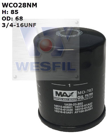 Oil Filter Z734 Fits Suzuki/Holden WCO28NM - Wesfil | Universal Auto Spares