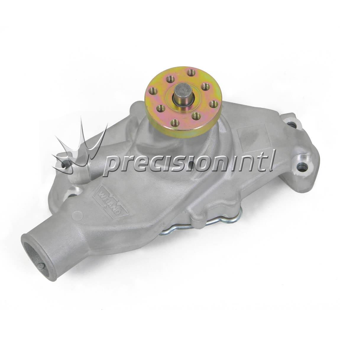 Action Plus Water Pump SBC Short Satin Finish WEI9208 - Weiand - Water Pumps - Weiand