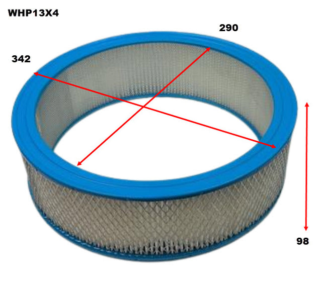 Sports Air Filter 13.5" X 4" Element 13.5" X 4" Element WHP13X4 - Wesfil | Universal Auto Spares