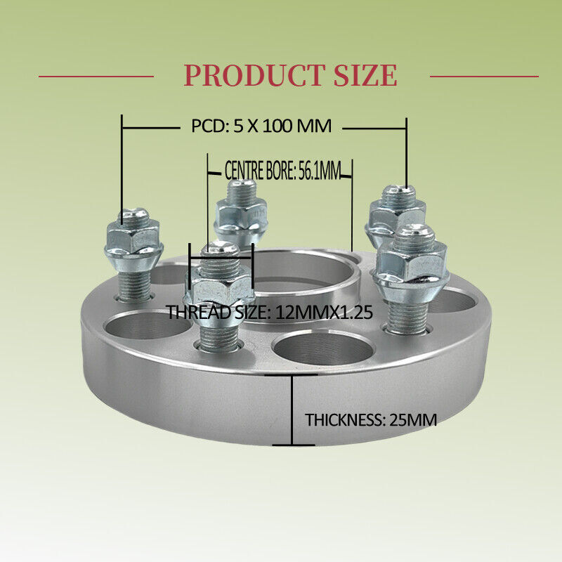 4 Pcs 25mm 5 x 100 Wheel Spacers Hubcentric Fit For Subaru Impreza Forester BRZ WHS-008-4PCS - Machter