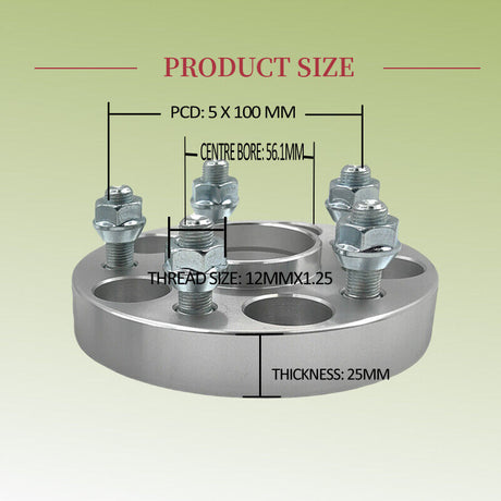 4 Pieces 25mm 5 x 100 Wheel Spacers Hubcentric Fit For Subaru Impreza Forester BRZ - Machter