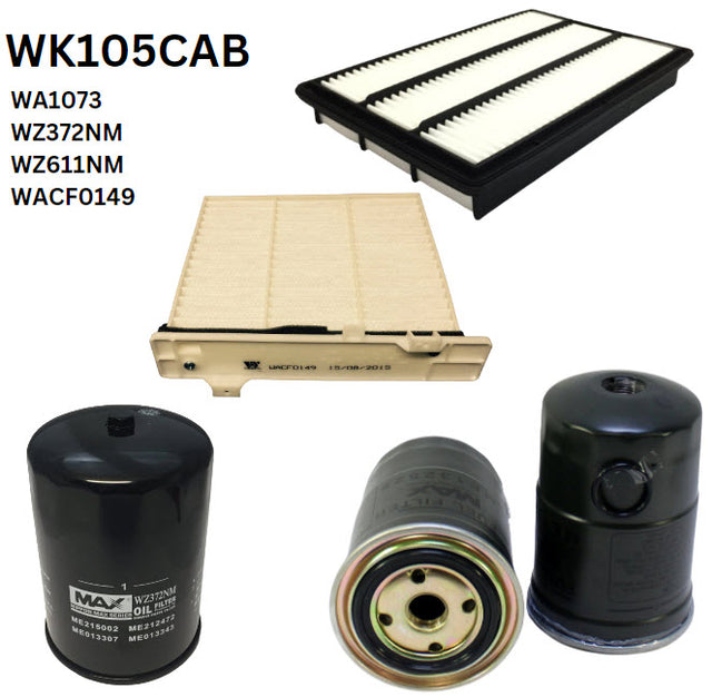 Filter Service KIT RSK74C Fits Mitsubishi Pajero Filter Service KIT Mitsubishi WK105CAB - Wesfil | Universal Auto Spares