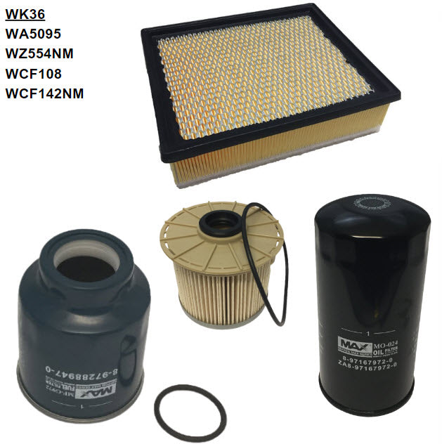 Filter Service Kit Fits Isuzu D-Max Filter Service Kit Fits Isuzu WK36 - Wesfil | Universal Auto Spares