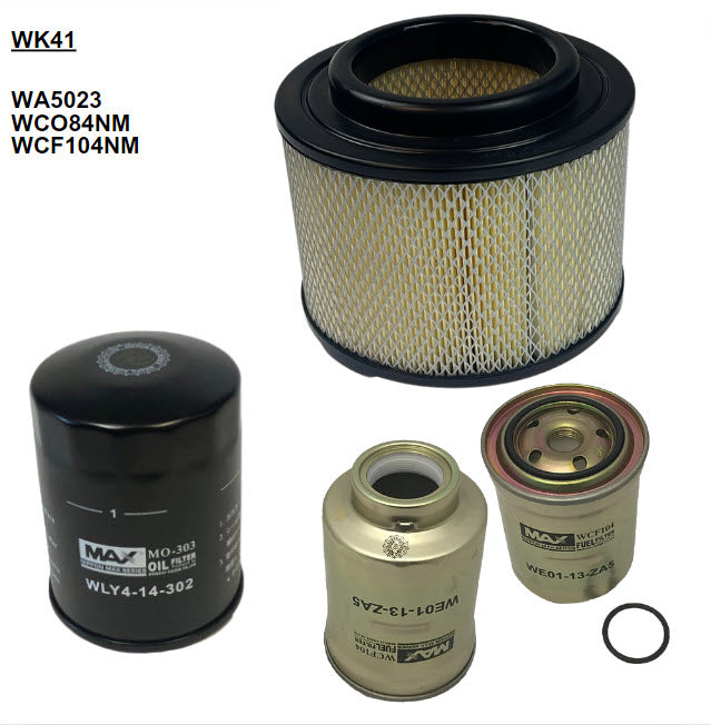 Filter Service Kit Fits Ford/Fits Mazda RANGER/BT-50 Filter Service Kit Fits Ford/Fits Mazda WK41 - Wesfil | Universal Auto Spares