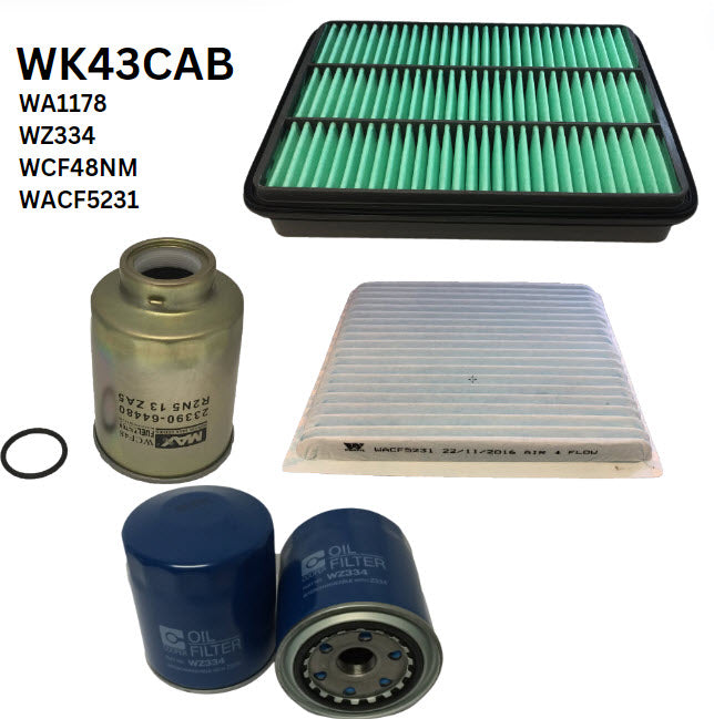 Filter Service Kit RSK3C Fits Toyota Fits Landcruiser Filter Service Kit Fits Toyota WK43CAB - Wesfil | Universal Auto Spares