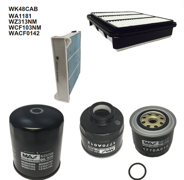 Filter Service Kit Fits Mitsubishi Triton Filter Service Kit Fits Mitsubishi WK48CAB - Wesfil | Universal Auto Spares