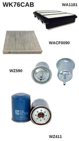 Filter Service Kit Fits Mitsubishi Triton Filter Service Kit Fits Mitsubishi WK76CAB - Wesfil | Universal Auto Spares