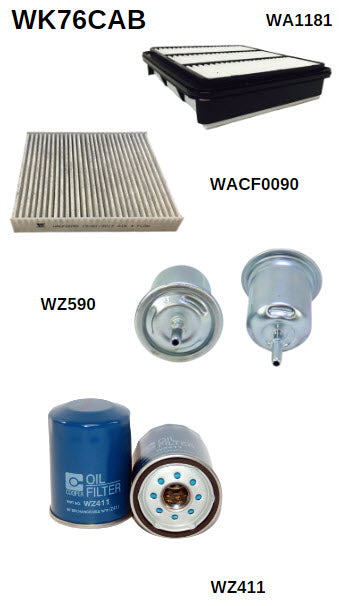 Filter Service Kit Fits Mitsubishi Triton Filter Service Kit Fits Mitsubishi WK76CAB - Wesfil | Universal Auto Spares