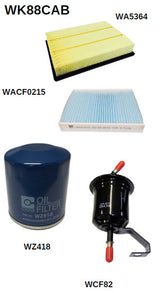 Filter Service Kit RSK38C Fits Toyota Hilux Filter Service Kit Fits Toyota WK88CAB - Wesfil | Universal Auto Spares