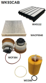 Filter Service Kit RSK62C Fits Toyota Fits Landcruiser Filter Service Kit WK93CAB - Wesfil | Universal Auto Spares