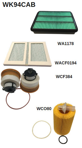 Filter Service Kit RSK63C Fits Toyota Fits Landcruiser Filter Service Kit WK94CAB - Wesfil | Universal Auto Spares