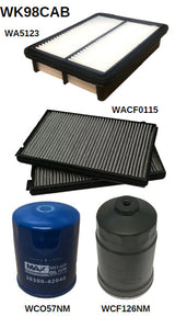 Filter Service Kit RSK45C Fits Hyundai Iload/Imax Filter Service Kit Fits Hyundai WK98CAB - Wesfil | Universal Auto Spares