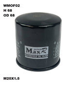 Oil Filter Motorcycle Fits Honda/Yamaha/Kawasaki WMOF02 - Wesfil