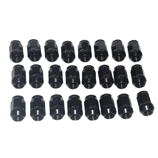 24Pcs Black Wheel Nuts 12x1.5 Fit For Toyota Hilux Landcruiser Holden Colorado D-MAX Rodeo WRN-FDXX2BK-24PCS - Machter