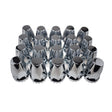 20 x Nut Covers Screw On 32/33mm Chrome Fit For Freightliner Western Star Kenworth WRNC-001-20PCS - Machter