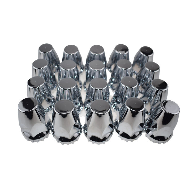 20 x Nut Covers Screw On 32/33mm Chrome Fit For Freightliner Western Star Kenworth WRNC-001-20PCS - Machter