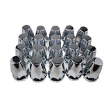20 x Nut Covers Screw On 32/33mm Chrome Fit For Freightliner Western Star Kenworth WRNC-001-20PCS - Machter