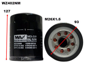 Oil Filter Z402 Fits Holden WZ402NM - Wesfil