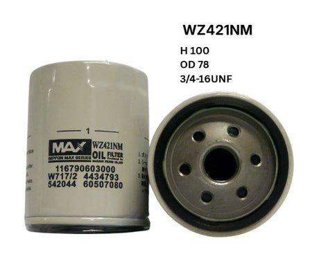 Oil Filter Z421 Fits Alfa Romeo WZ421NM - Wesfil