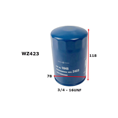 Oil Filter Z423 Mercedes WZ423 - Wesfil | Universal Auto Spares