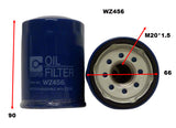 Oil Filter Z456 Fits Mitsubishi WZ456 - Wesfil