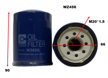 Oil Filter Z456 Fits Mitsubishi WZ456 - Wesfil