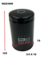 Oil Filter Z63 Fits Audi/BMW/Ford/Porsche/VW WZ63NM - Wesfil