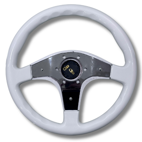 Premium White Horse Racing Steering Wheel Kit - Pro-Kit