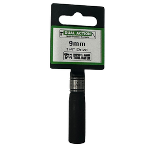 9mm 1/4" Drive Socket 6-Point Deep - Dual Action