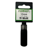 12mm 1/4" Drive Socket 6-Point Deep - Dual Action