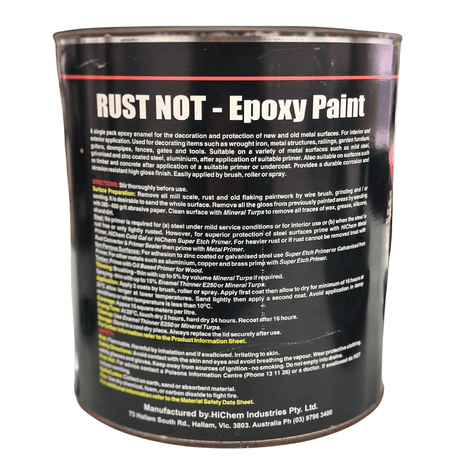 Golden Yellow Y14 Rust Not Anti-Corrosive Epoxy Paint 4L - HiChem | Universal Auto Spares