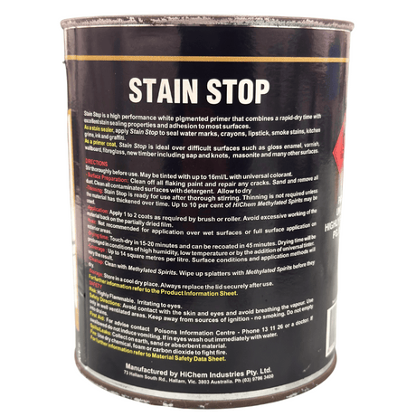 Stain Stop Excellent Stain Sealing Properties 1L - HiChem | Universal Auto Spares