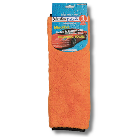 Microfibre Towel Premium Plush Orange 40 x 40cm - AutoKing