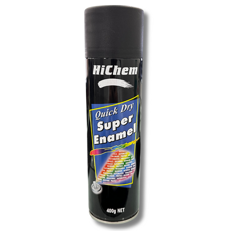 Flat Black Quick Dry Super Enamel 400g - HiChem | Universal Auto Spares