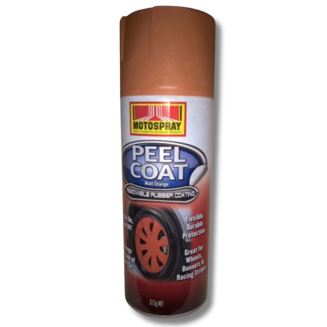 Peel Coat Matt Orange Removable Rubber Coating - Motospray